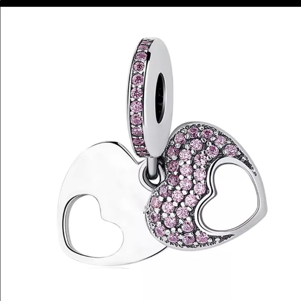 ❤️BEAUTIFUL 925 STERLING SILVER HEARTS CHARM FOR PANDORA BRACELET❤️